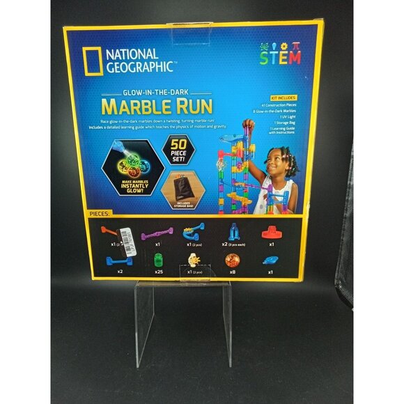 National Geographic Glow-In-The-Dark Marble Run STEM Kit - 50-Piece Educational - Picture 6 of 8